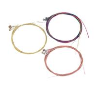 VINTORKY 3sets Folk String Set Acoustic Guitar Strings Soft Coating for Violin Ukulele Bass Guitar