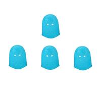 VINTORKY 4 Pcs Silicone Guitar Fingertip Protectors Sky Blue Finger Guards for Ukulele Mandolin Electric Guitar S Size Accessories