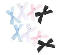 VINTORKY 40pcs Girls Hair Clips Bow Hairpin Mini Hair Clips for Girls Alligator Accessories White Bows Barrettes Snap Boutique Grosgrain Ribbon Funny Scratching