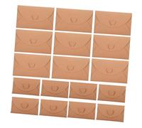 VINTORKY 40pcs Multi-Function Vintage Kraft Paper Card Envelopes with Retro Heart Closure for Old Letters and Blessing Messages, Classic Khaki Tiny Envelopes for Greeting Cards