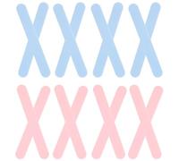 VINTORKY 40pcs Reusable Plastic Tongue Depressors with Accurate Positioning and Smooth Edge, Suitable for Medical Crafts and Oral Exams at Home, Available in Blue and Pink