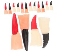 VINTORKY 40pcs Witch Cosplay Supplies Prank Mini Easy Fingers Tiny Halloween Glue Nails Flash Small Manicure Skeleton Hands Costume Party Scary Charms Little Hands Accessories Rubber