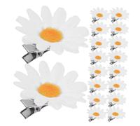 VINTORKY 48pcs Mini Daisy Hair Clips for Women Realistic Flower Hair Barrettes with Lifelike Texture Charming Small Floral Hairpins for Weddings Beach Parties Summer Holidays