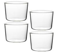 VINTORKY 4pcs 200ml Glass Rounded Dessert Cups for Mousse Pudding Yogurt and Cold Drinks, Heat-Resistant Snack Bowls for Breakfast and Buffet, Reusable Multipurpose Serving Cups