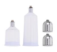 VINTORKY 4pcs Airbrush Paint Bottle Set, plastic and Metal Paint Storage Containers, 20ml 40ml 7ml Sizes for Model Painting, Mixing, Dispensing