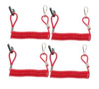 VINTORKY 4pcs Boat Engine Lanyard Durable Tpu Safety Cord for Emergency Shut Off Essential Boat Stop Safety Accessory with Wrist Strap for Easy Use
