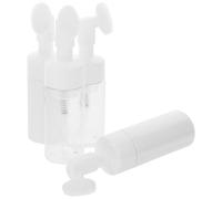 VINTORKY 4pcs Brush Head Bottle Face Cleansing Brush Plastic Facial Dispenser with Gentle Exfoliate and Skin Pressure Facilitation for Daily Face Cleansing