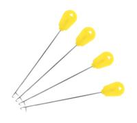 VINTORKY 4pcs Carp Fishing Baiting Needle Rigging Hook Tool Kit, Nut Boilie Drill Splicing Bait Drill Rig Needle for Outdoor Carp Fishing Supplies