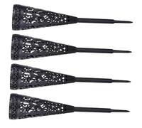 VINTORKY 4pcs Cemetery Vases with Spikes Elegant Hollow Stake Flower Holders for Grave Decorations Multi-functional Floral Arrangement for Memorials and Gardens