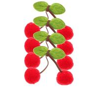 VINTORKY 4pcs Cherry Hair Clips for Teens, Side Bangs Clips, Versatile and Easy to Use Cloth Hair Accessories for Occasions, Cute and Trendy Design