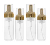 VINTORKY 4pcs Clear Airless Cosmetic Cream Pump Bottle 4oz 5oz - Vacuum Plastic Travel Bottles - 120 ML 150 ML Empty Lotion Dispenser Container For Women Refillable