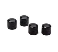 VINTORKY 4pcs Dome Metal Knobs Guitar Bass Knob Replacement Control for Electric Guitar Part Black Bass Hob Replacement for Guitar Usage
