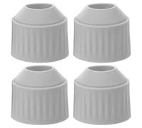 VINTORKY 4pcs Door Knob Cover Grips -Grey Silicone Anti-Collision Round Handle Safety Covers - Non Slip Senior Aids Cushion Sleeve for Bedroom Grey