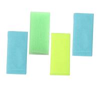 VINTORKY 4pcs Exfoliating Nylon Bath Cloth for Body and Face Skin Friendly Scrubbing Towels with Reinforced Edges Back Neck Shoulder Cleanser Soft Exfoliation for Smooth Skin Space Saving