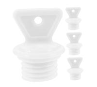 VINTORKY 4pcs Hot Water Bottle Replacement Stopper Leakproof Rubber Sealing Cap 21mm Inner Diameter Versatile Compatibility White Safety Plug for Homes and Offices