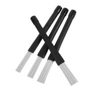 VINTORKY 4pcs Jazz Drum Brushes Set with Nylon Handles, Soft Dynamic Percussion Accessories for Jazz and Folk Drummers, White Sweeping Brushes for Rhythm Instruments