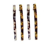 VINTORKY 4pcs Large Leopard Print Hair Clips, Simple Spring Barrette Set for Women, Decorative Hair Accessories for Ponytail and Everyday Use, Includes Dark and Beige Leopard Colors