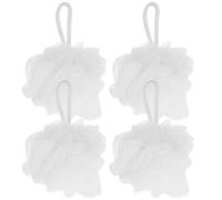 VINTORKY 4pcs Large Soft Bath Loofah Shower Puff with Back Scrubber Design Rich Foam Exfoliating Body Scrubber Sponges for Men Women Mesh Bathroom Shower Balls for Deep Cleansing