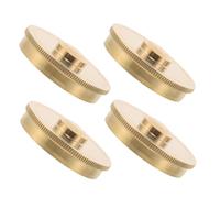 VINTORKY 4pcs Metal French Horn Valve Caps Bottom Covers for Students and Professionals Easy Installation Secure Fit Replacement Parts for Instrument Maintenance and Enhanced Sound Quality