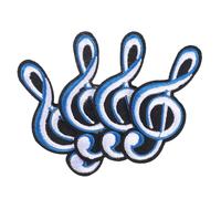 VINTORKY 4pcs Music Note Pattern Iron Patches Hat Patches Cloth Material Music Note Shaped to Hide Torn Spots for Shoes and Clothing Suitable for Tailor Shop and Clothes Shop