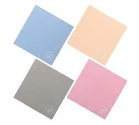 VINTORKY 4Pcs Musical Instrument Cleaning Cloth Set - Multifunctional Guitar, Violin, Saxophone Polishing Rags in Beige, Light Blue, Gray, and Pink for Instrument Care and Maintenance