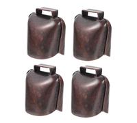 VINTORKY 4Pcs Portable Copper Grazing Bells for Cattle and Sheep Lost Farming Accessories Bell Crisp Sound for Easy Animal Tracking