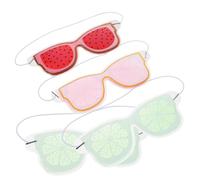 VINTORKY 4pcs Portable Eye Masks for Boys and Girls Pvc Gel Fruit Design Cold Hot Compress Eye Pads Soothing Shades for Swollen for Home Travel Use
