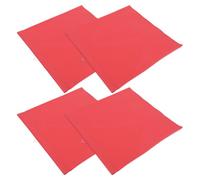 VINTORKY 4pcs Red Safety Flags with Wire Loop for Trucks and Bikes, Pvc Material, Quick Installation, Universal Application for Emergency Warning and Road Safety, High Visibility Oversize
