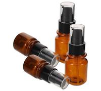 VINTORKY 4PCS Refillable Brown Travel Lotion Pump Bottles Set 40ml and 60ml, Mini Empty Cosmetic Containers for Creams, Oils, and Skincare Dispenser Jars