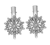VINTORKY 4pcs Rhinestone Hair Clips for Weddings Elegant Flower Design Crystal Hair Accessories for Women Versatile Barrettes for Daily Use and Special Occasions