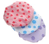 VINTORKY 4pcs Shower Caps Decorative Bath Hair Covers for Women Travel Hair Bonnets Ultra-fine Inner for Quick Drying