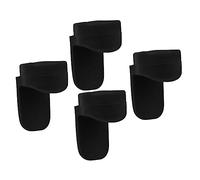 VINTORKY 4pcs Silicone Clarinet Thumb Rests Instrument Finger Supports Black Soft Pads to Relieve Sore Thumbs for Comfortable Playing