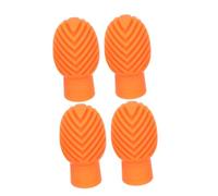 VINTORKY 4pcs Silicone Drumstick Tips Noise Reduction Mute Caps for Quiet Practice at Home Apartment Protective Drumstick Covers for Silent Drumming and Surface Protection Orange
