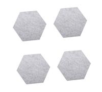 VINTORKY 4pcs Silver Grey Hexagonal Soundproofing Felt Wall Pads Sound Insulation Panels Noise Reduction Acoustic Tiles for Studio and Home Wall Decoration