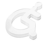 VINTORKY 4pcs Silver Mirror Acrylic Disabled Wheelchair Toilet Signs for Restroom Wall Mount, Universal Bathroom Guide Symbols for Home and Commercial Use