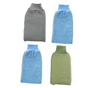 VINTORKY 4pcs Simple Bath Towel Random Exfoliating Shower Gloves for Dead Skin Removal Comfortable Wear for Home Bathroom Use