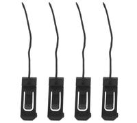 VINTORKY 4pcs Snap-type Split Surfboard Fin Replacement Kit for Seat Board and Inflatable Surfboard, Nylon Material, Black Colour, Increases Stability and Direction for Outdoor Beach