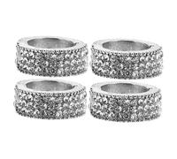 VINTORKY 4pcs Sparkly Rhinestone Hair Clips Metal Cuffs for Forehead Side Decorative Bobby for Valentine's Day Special Occasions