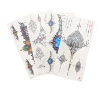 VINTORKY 4pcs Temporary Tattoo Stickers for Adults with Elegant Look and Easy Application, Safe Waterproof Decals for Pool and Beach Use