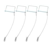 VINTORKY 4pcs Trailer Hitch Locking Pins with Chain: Anti-Lost Quick Release Locking Ring - 8.5x5.8cm/3.35x2.28in Boat Trailer Hitch Safety Pin with Wire for Farm Tractor Coupler