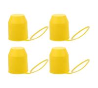 VINTORKY 4pcs Trailer Protector Ball Cover Pvc Hitch Replacement Part Yellow Portable Wear Resistant Tow Ball Cap for Car Trailers On-the-go Use