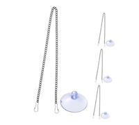 VINTORKY 4pcs Window Hanging Chain Suction Cup Metal Hanger with Hooks 20in