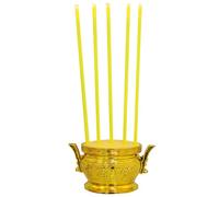 VINTORKY 5 Incense Sticks LED Electronic Incense Burner Reusable LED Censer 7.5x7.5x10 Inch Plastic Portable No Fire Or Smoke Design Safe for Pets and Offering Sacrifices