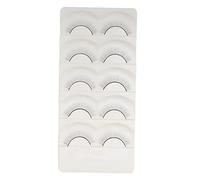 VINTORKY 5 Pairs Simulation False Eyelashes for Training Natural Look Eyelash Strips for Mannequin Practice for Beginners and Grafting Techniques