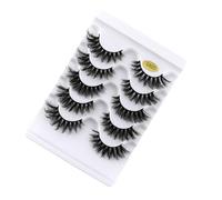 VINTORKY 5 Pairs Women Eye Lashes Makeup Eyelashes Simulation Natural Dense Eyelashes for Thicker Look Easy Lash Fan Creation Suitable for Parties and Club