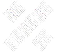 VINTORKY 5 Sheets Resin Face Gems Stickers Assorted Colour Makeup Crystal Jewels with No Residue and Easy to Remove, for Costume Party and Crazy Night Decorations