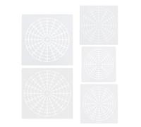 VINTORKY 5 Sheets Reusable Mandala Template Dotting Tools for Rock Waterproof Wear-Resistant Pet Stencils for Card Making and Paper Crafts