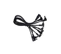 VINTORKY 5 Way Right Angle Power Daisy Chain Cable for Guitar and Bass Effect Pedals Single-Block Design Spring-Loaded Male Noise Isolation