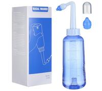 VINTORKY 500ml Nasal Rinse Bottle, Plastic Nasal Cleaning Bottle 2 Nozzles, Water Flow Control and One-button Use, for Adults and Children Nose Washing