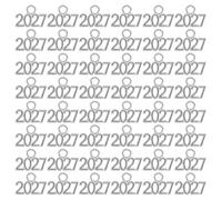 VINTORKY 50pcs 2027 Charms Bulk - Jewelry Making Charms - DIY New Year Signets - Decorative Hanging Pendants for Bracelet, Necklace, Earring, Keychain Craft & Graduation Tassel